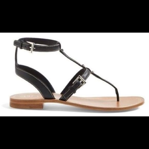 Prada Shoes - Prada Gladiator Black Flat Sandals 9.5/39.5 NWT